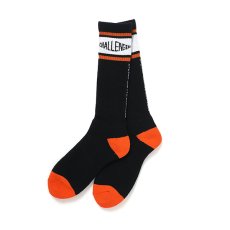 画像1: CHALLENGER  LOGO SOCKS (BLACK) (1)