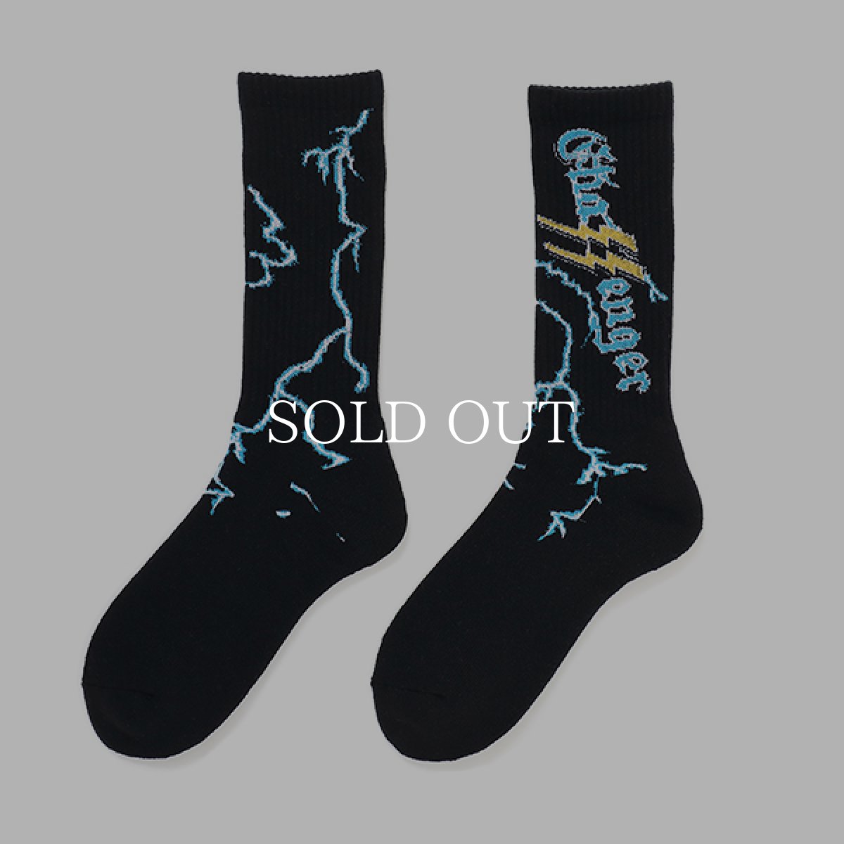 画像5: CHALLENGER  THUNDER SOCKS (BLACK) (5)