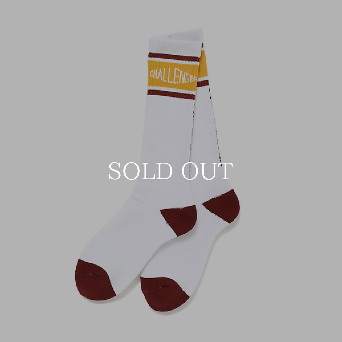 画像1: CHALLENGER  LOGO SOCKS (WHITE) (1)