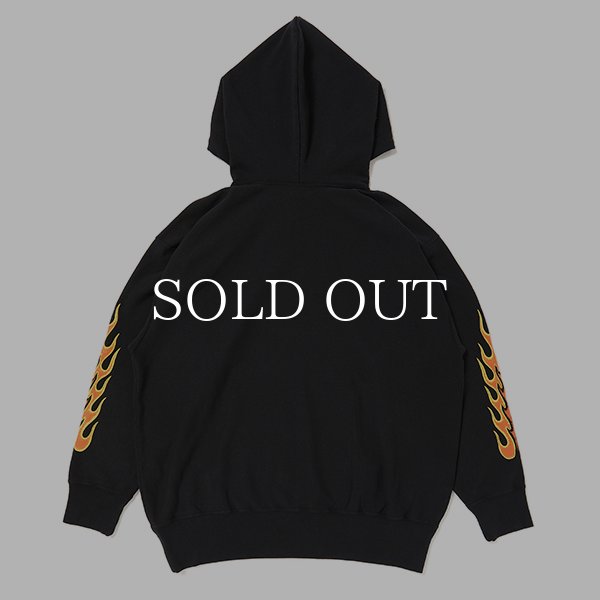 CHALLENGER FLAMES HOODIE  カラーブルー