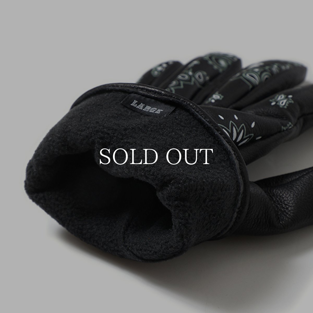 画像3: CHALLENGER  BANDANA LEATHER GLOVE (BLACK) (3)