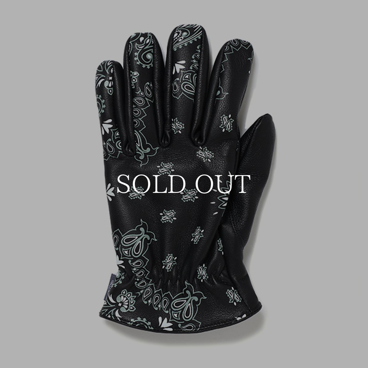 画像7: CHALLENGER  BANDANA LEATHER GLOVE (BLACK) (7)