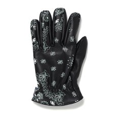 画像7: CHALLENGER  BANDANA LEATHER GLOVE (BLACK) (7)