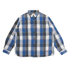 画像1: CHALLENGER  L/S BIG CHECK SHIRT (BLUE) (1)