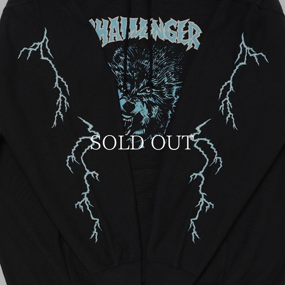 画像5: CHALLENGER  THUNDER WOLF HOODIE (BLACK) (5)