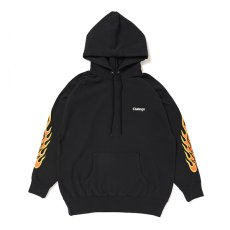 画像1: CHALLENGER  FLAMES HOODIE (BLACK) (1)