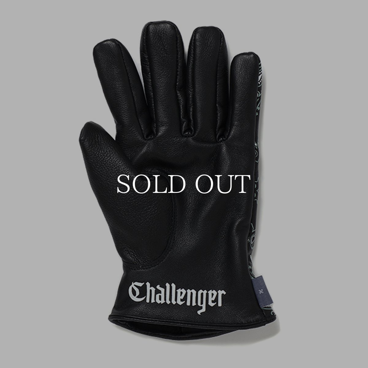 画像8: CHALLENGER  BANDANA LEATHER GLOVE (BLACK) (8)