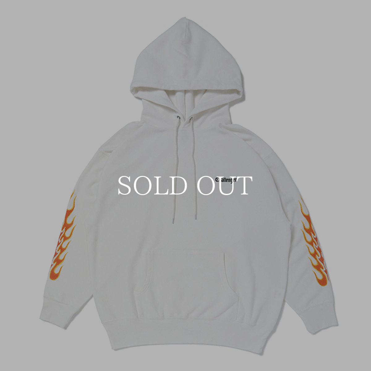 画像1: CHALLENGER  FLAMES HOODIE (WHITE) (1)