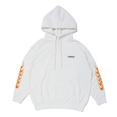 画像1: CHALLENGER  FLAMES HOODIE (WHITE) (1)