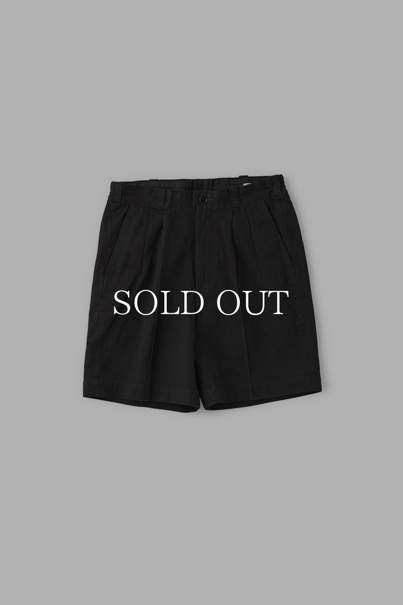 画像1: OLD JOE   FRONT TUCK ARMY SHORTS (BLACK) (1)