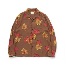 画像1: RATS  RAYON SHIRT (BROWN) (1)