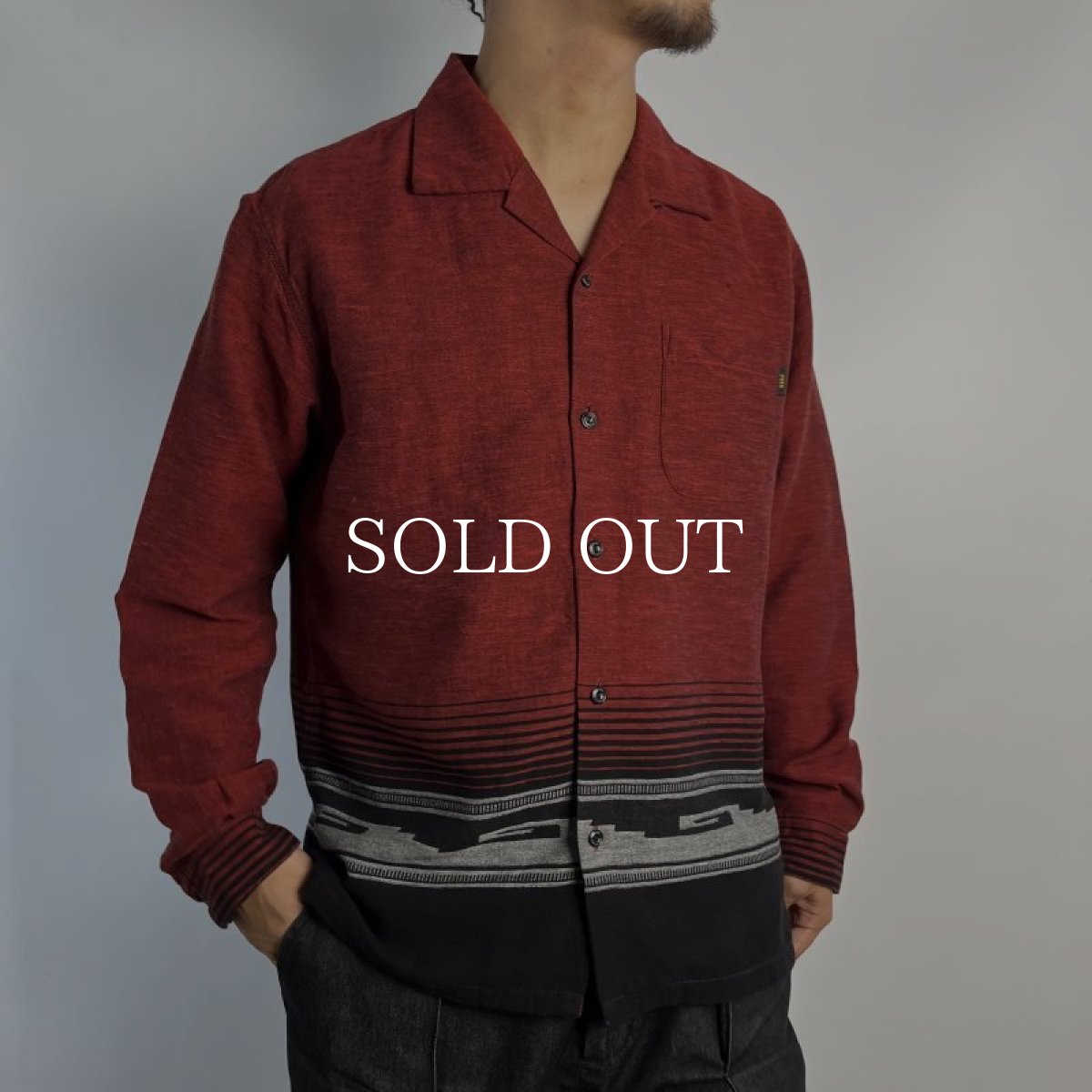 画像7: RATS  NATIVE JAQUARD SHIRT (RED) (7)