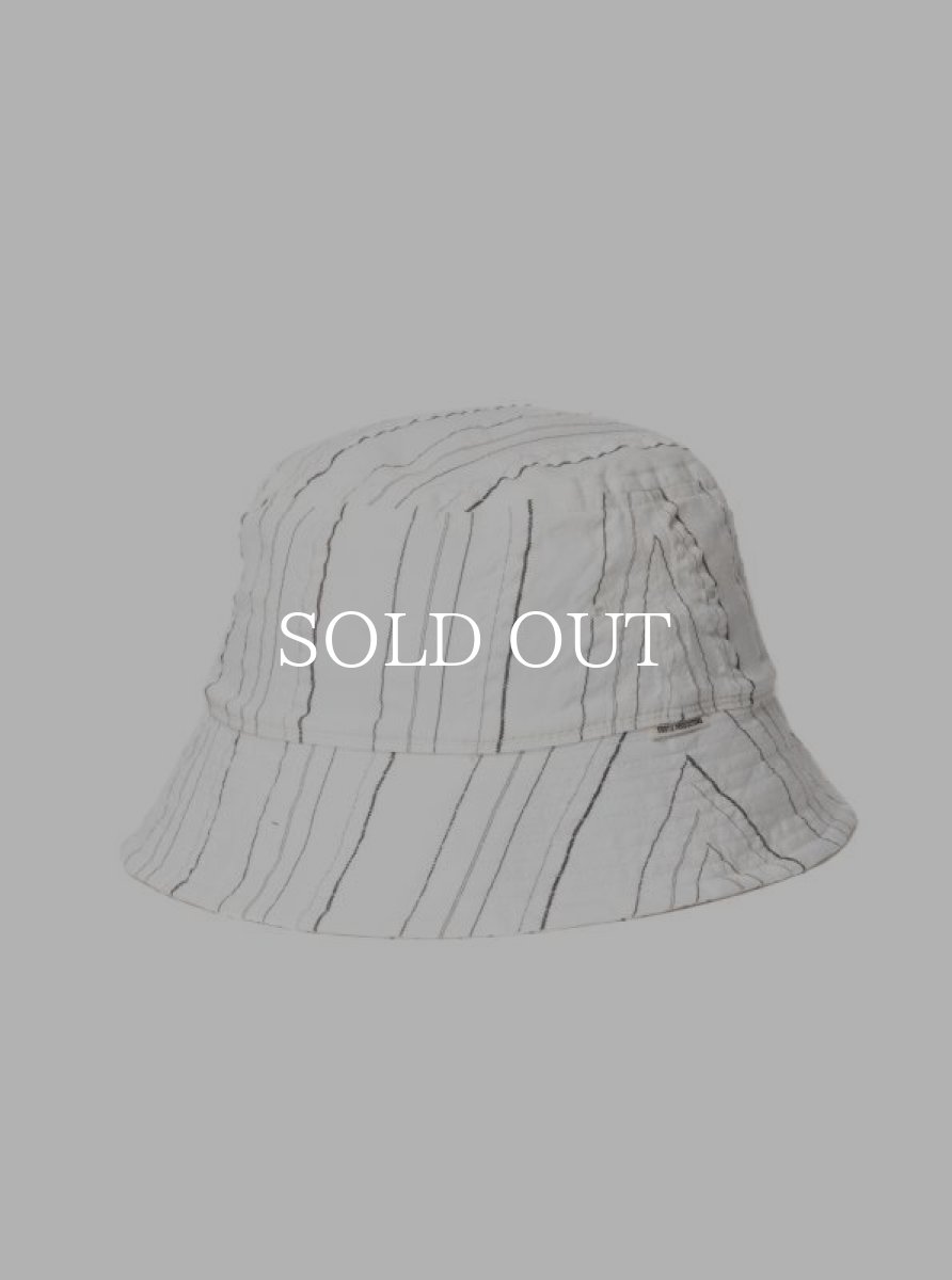 画像1: COOTIE   Stripe Sucker Cloth Bucket Hat (White) (1)