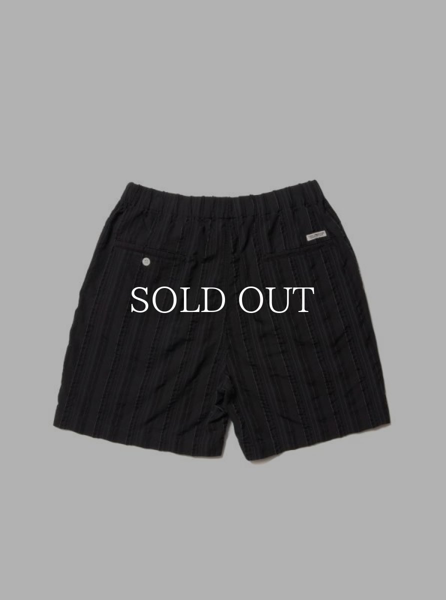 画像2: COOTIE   Stripe Sucker Cloth 2 Tuck Easy Shorts (Black) (2)