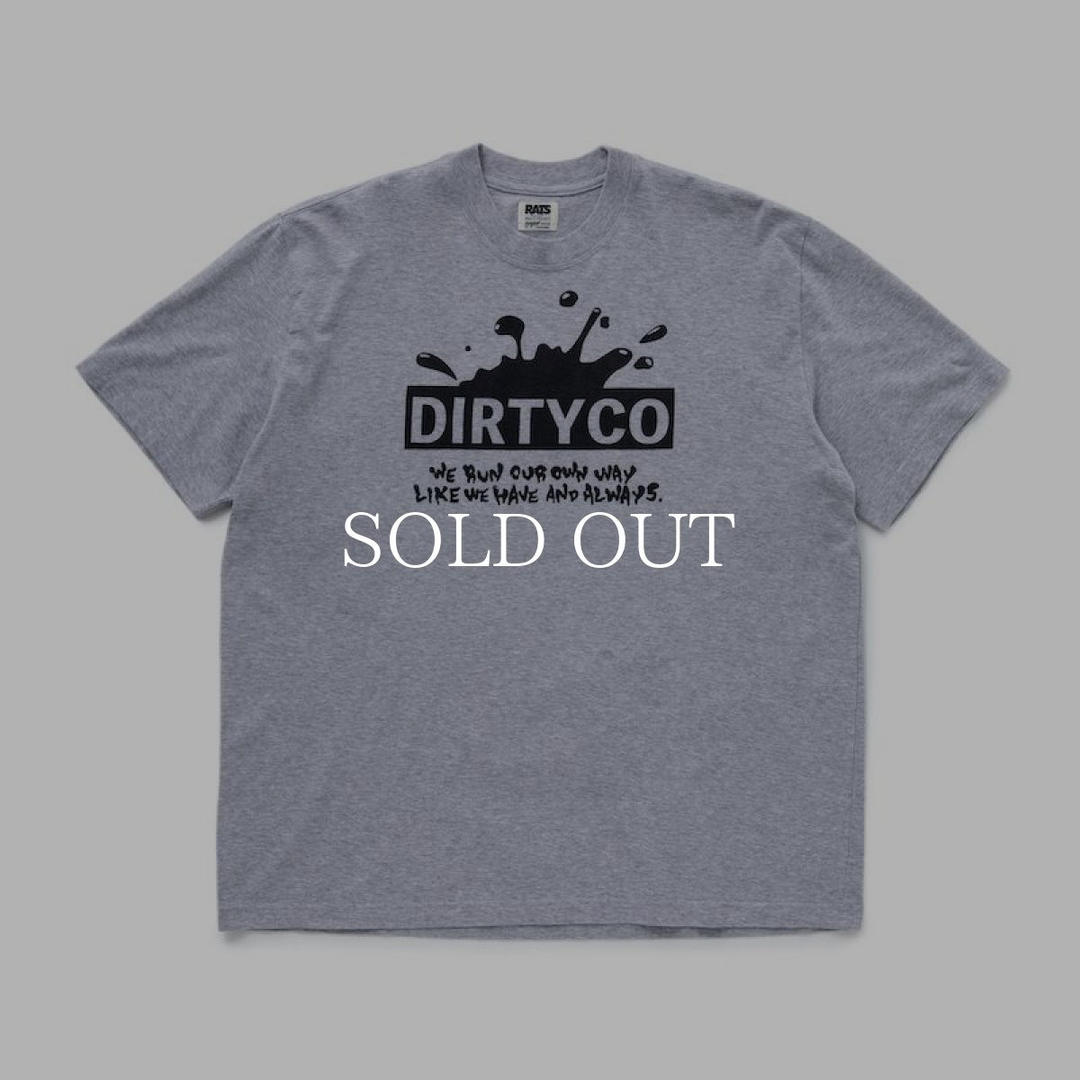 画像1: RATS  DIRTYCO TEE (GRAY) (1)