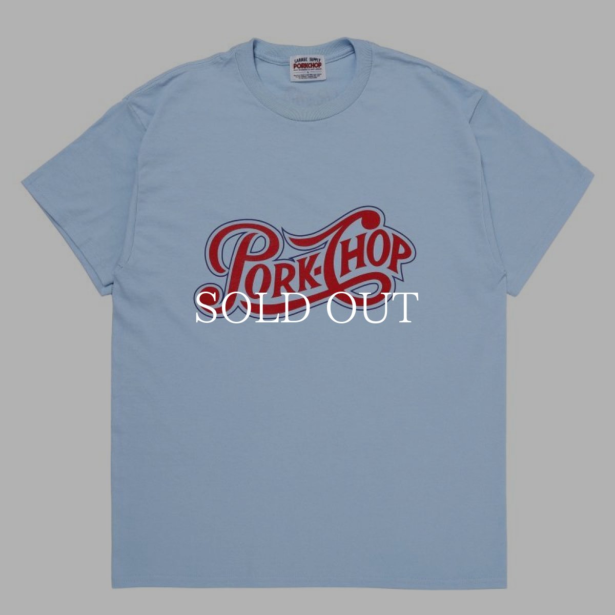 画像1: PORKCHOP GARAGE SUPPLY  PPS TEE (LIGHT BLUE) (1)