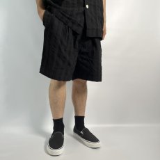 画像3: COOTIE   Stripe Sucker Cloth 2 Tuck Easy Shorts (Black) (3)
