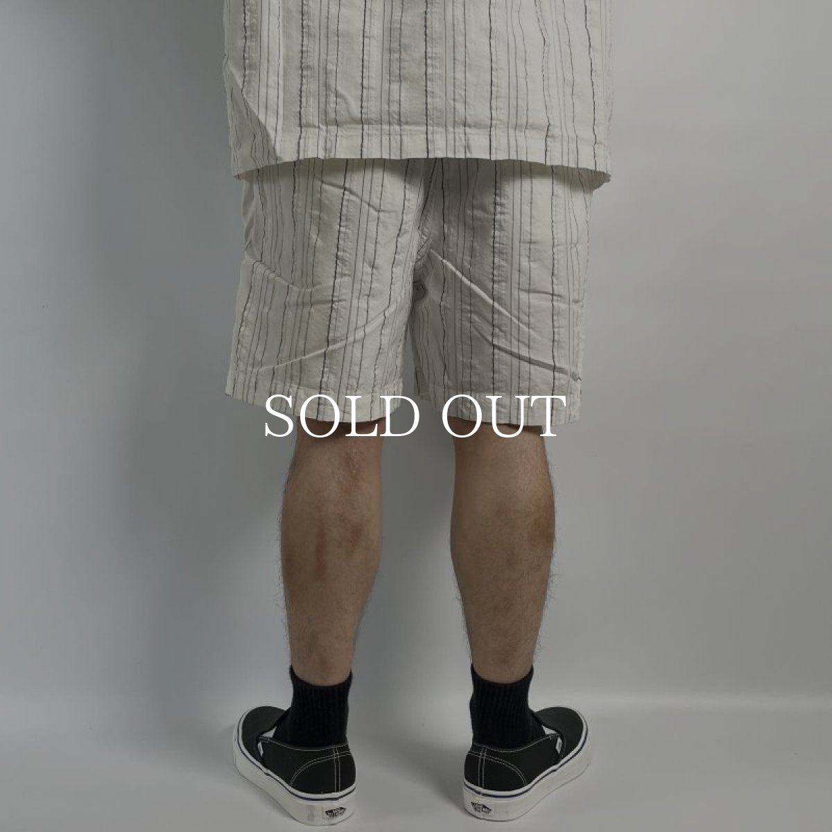 画像4: COOTIE   Stripe Sucker Cloth 2 Tuck Easy Shorts (White) (4)