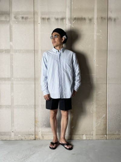 画像1: OLD JOE   HIDDEN BUTTON COLLAR SHIRTS (WIDE STRIPE)