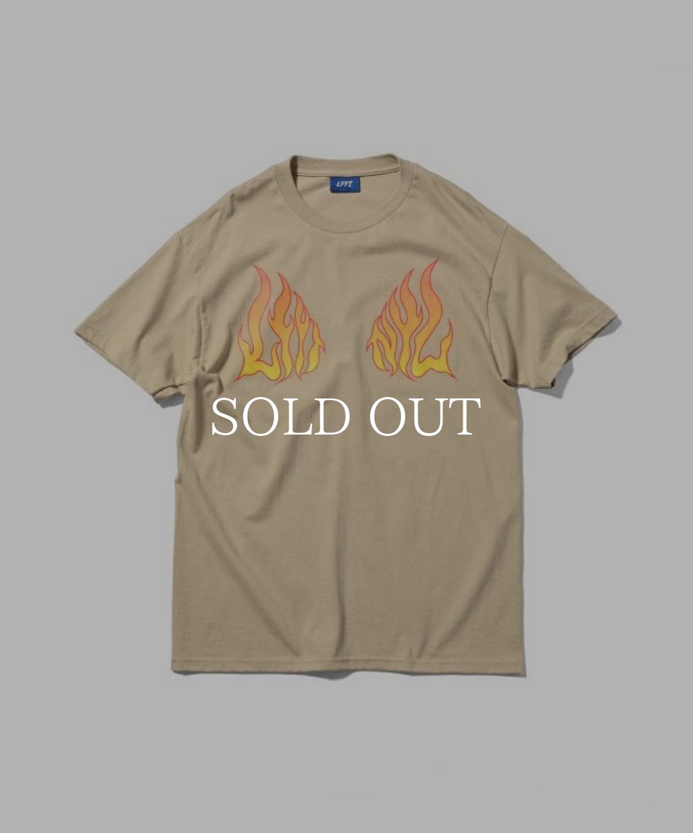 画像1: LFYT  LFYT FLAME TEE (SAND) (1)