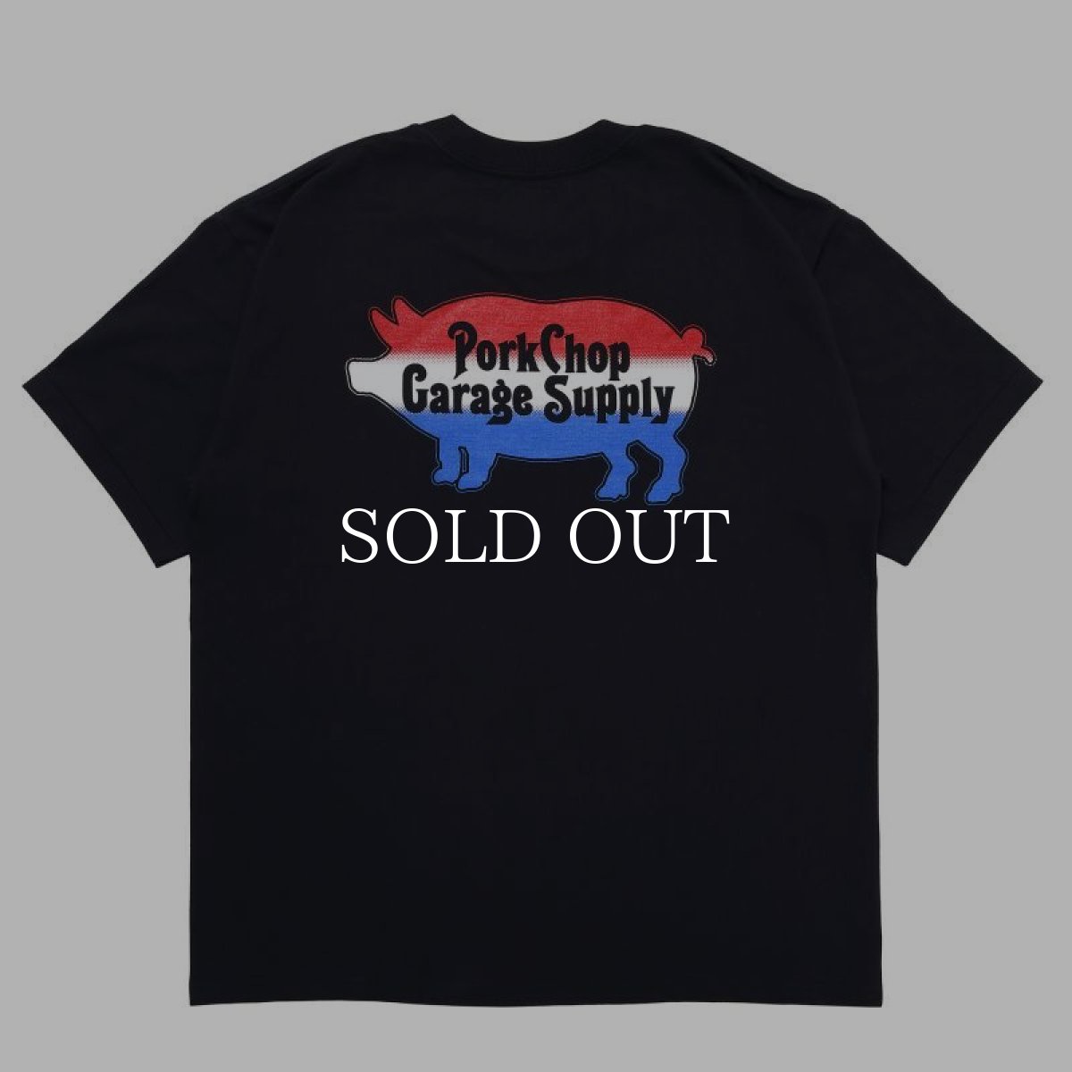 画像2: PORKCHOP GARAGE SUPPLY  THREE TONE ROUNDED TEE (BLACK) (2)