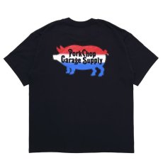 画像2: PORKCHOP GARAGE SUPPLY  THREE TONE ROUNDED TEE (BLACK) (2)