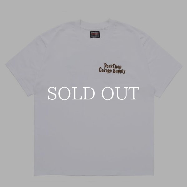 PORKCHOP GARAGE SUPPLY THREE TONE ROUNDED TEE (WHITE) P0266
