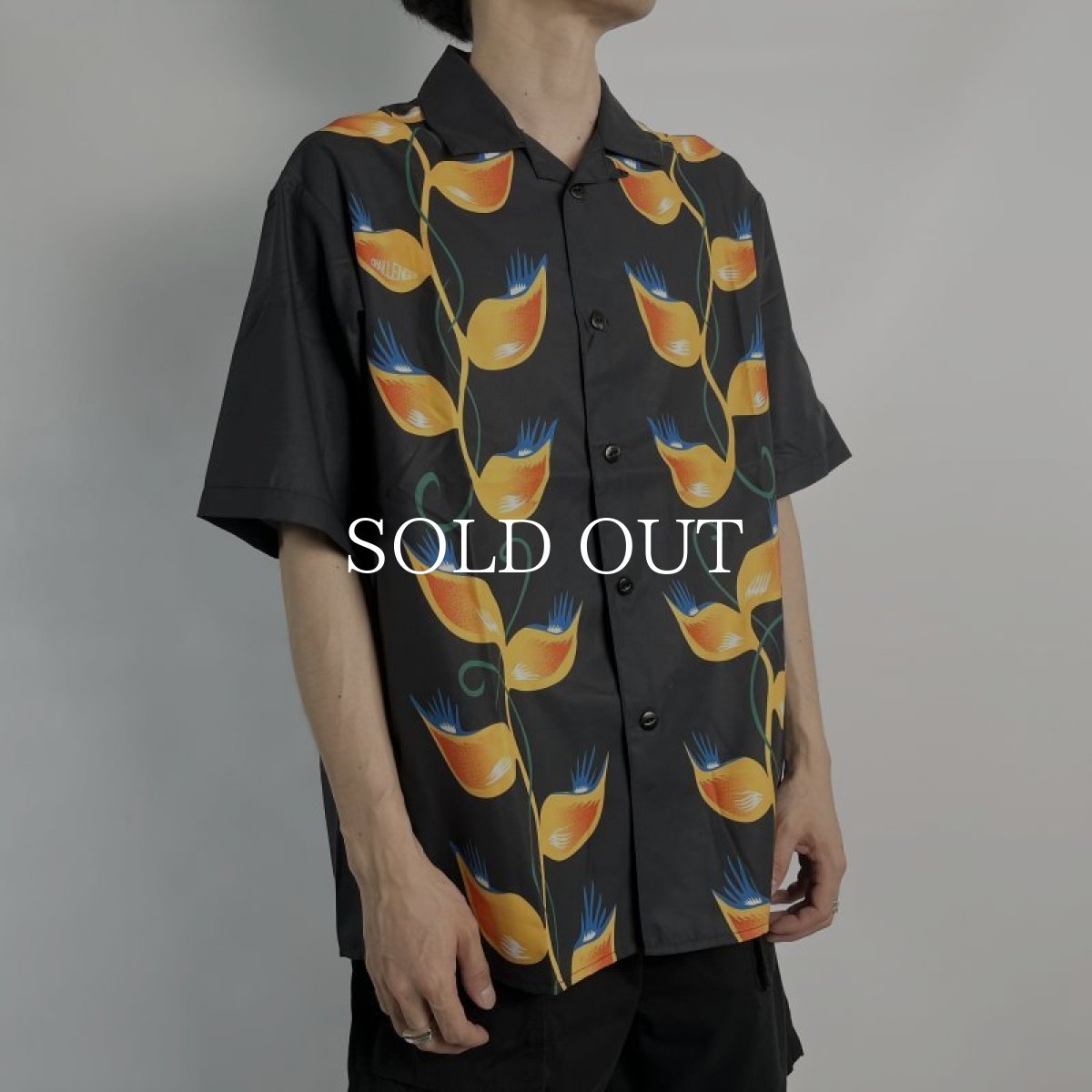 画像3: CHALLENGER  S/S FLAME LEAF SHIRT (BLACK) (3)