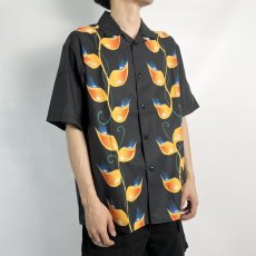 画像3: CHALLENGER  S/S FLAME LEAF SHIRT (BLACK) (3)