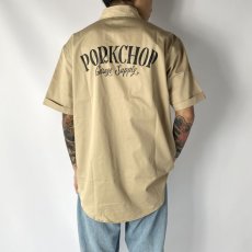 画像8: PORKCHOP GARAGE SUPPLY  ROUNDED WAPPEN WORK SHIRT (BEIGE) (8)