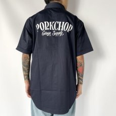 画像7: PORKCHOP GARAGE SUPPLY  ROUNDED WAPPEN WORK SHIRT (DARK NAVY) (7)