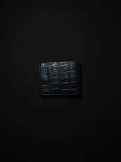 画像2: ANTIDOTE BUYERS CLUB   Two Fold Wallet(Crocodile) (Black) (2)