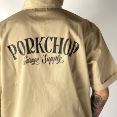 画像10: PORKCHOP GARAGE SUPPLY  ROUNDED WAPPEN WORK SHIRT (BEIGE) (10)