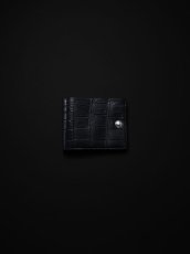 画像1: ANTIDOTE BUYERS CLUB   Two Fold Wallet(Crocodile) (Black) (1)