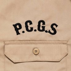 画像5: PORKCHOP GARAGE SUPPLY  ROUNDED WAPPEN WORK SHIRT (BEIGE) (5)