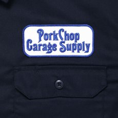 画像4: PORKCHOP GARAGE SUPPLY  ROUNDED WAPPEN WORK SHIRT (DARK NAVY) (4)