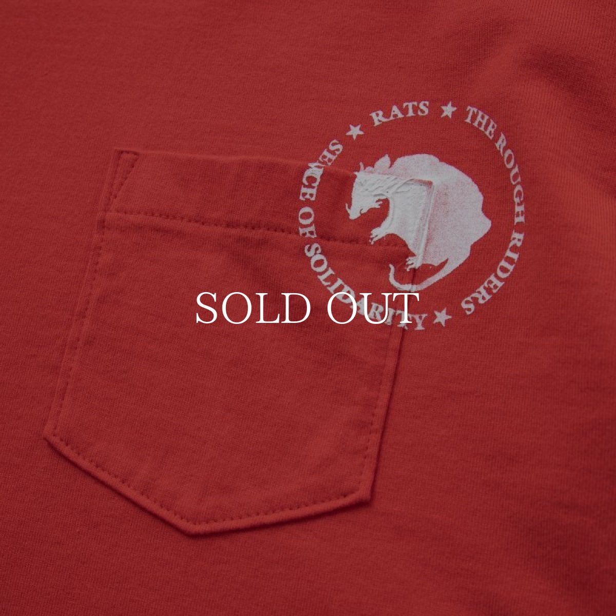 画像4: RATS  CIRCLE POCKET TEE (RED) (4)
