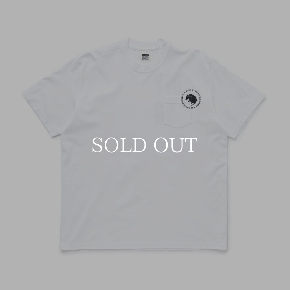 画像1: RATS  CIRCLE POCKET TEE (WHITE x BLACK) (1)