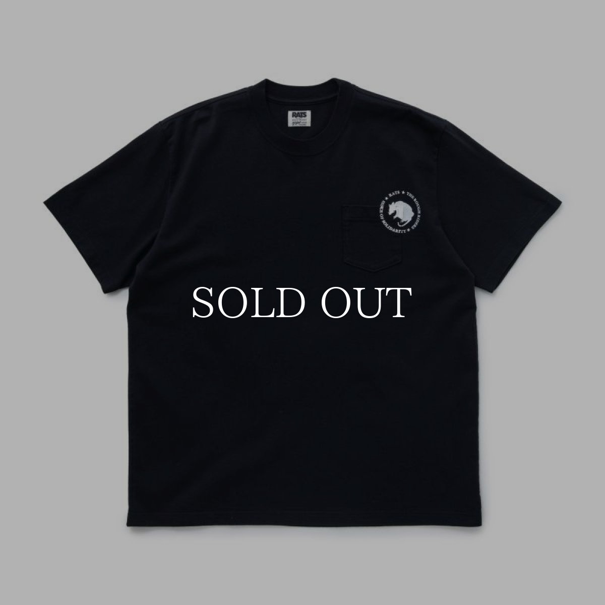 画像1: RATS  CIRCLE POCKET TEE (BLACK) (1)