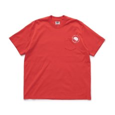 画像1: RATS  CIRCLE POCKET TEE (RED) (1)