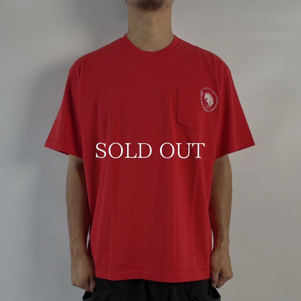 画像6: RATS  CIRCLE POCKET TEE (RED) (6)