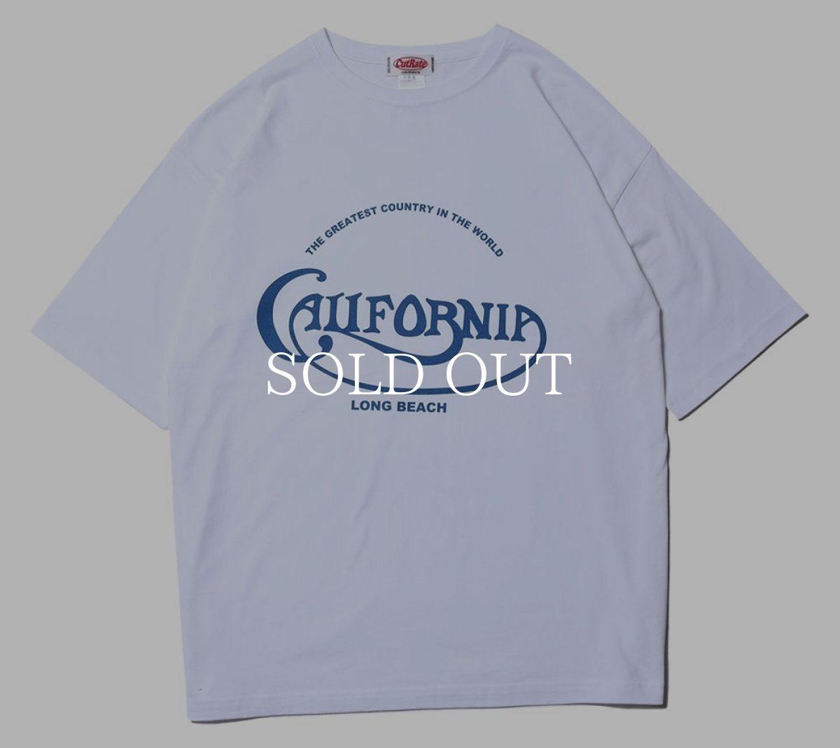 画像1: CUTRATE  CALIF LOGO DROPSHOULDER S/S -T-SHIRT (WHITE) (1)