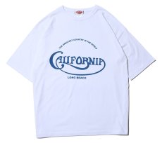 画像1: CUTRATE  CALIF LOGO DROPSHOULDER S/S -T-SHIRT (WHITE) (1)