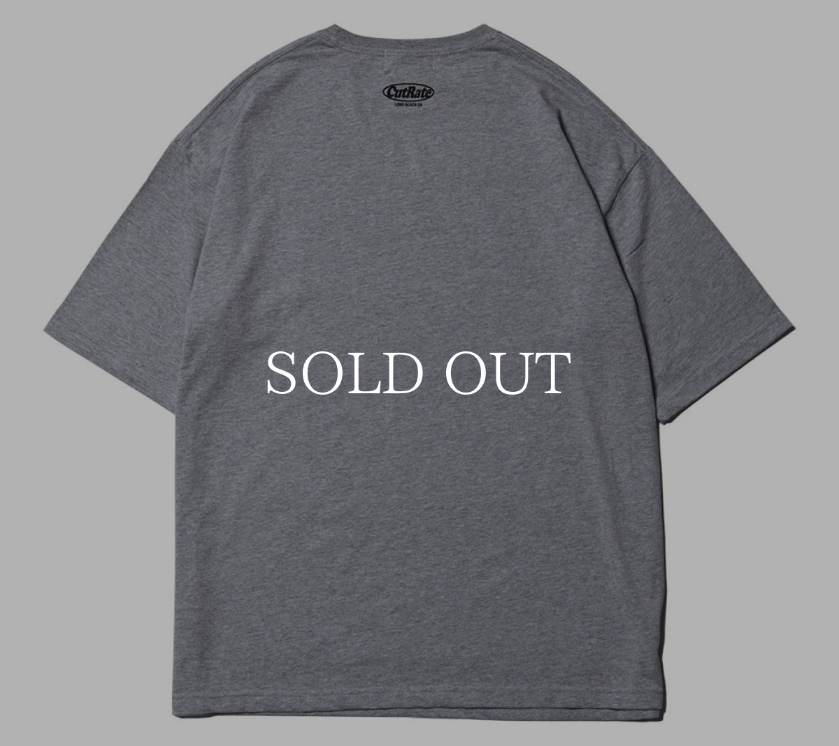 画像2: CUTRATE  LONG BEACH CA LOGO DROPSHOULDER S/S -T-SHIRT (MIX GRAY) (2)