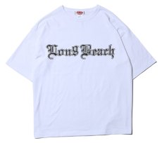 画像1: CUTRATE  LONG BEACH CA LOGO DROPSHOULDER S/S -T-SHIRT (WHITE) (1)