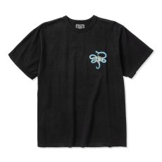 画像1: CALEE  Binder neck snake logo vintage t-shirt (Black) (1)
