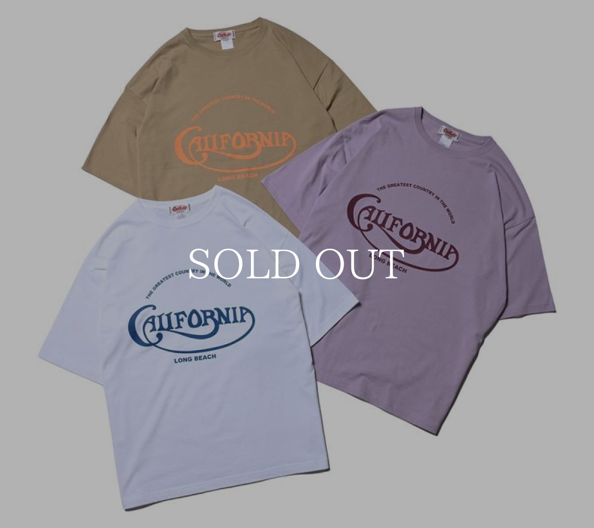 画像3: CUTRATE  CALIF LOGO DROPSHOULDER S/S -T-SHIRT (SMOKEY PURPLE) (3)