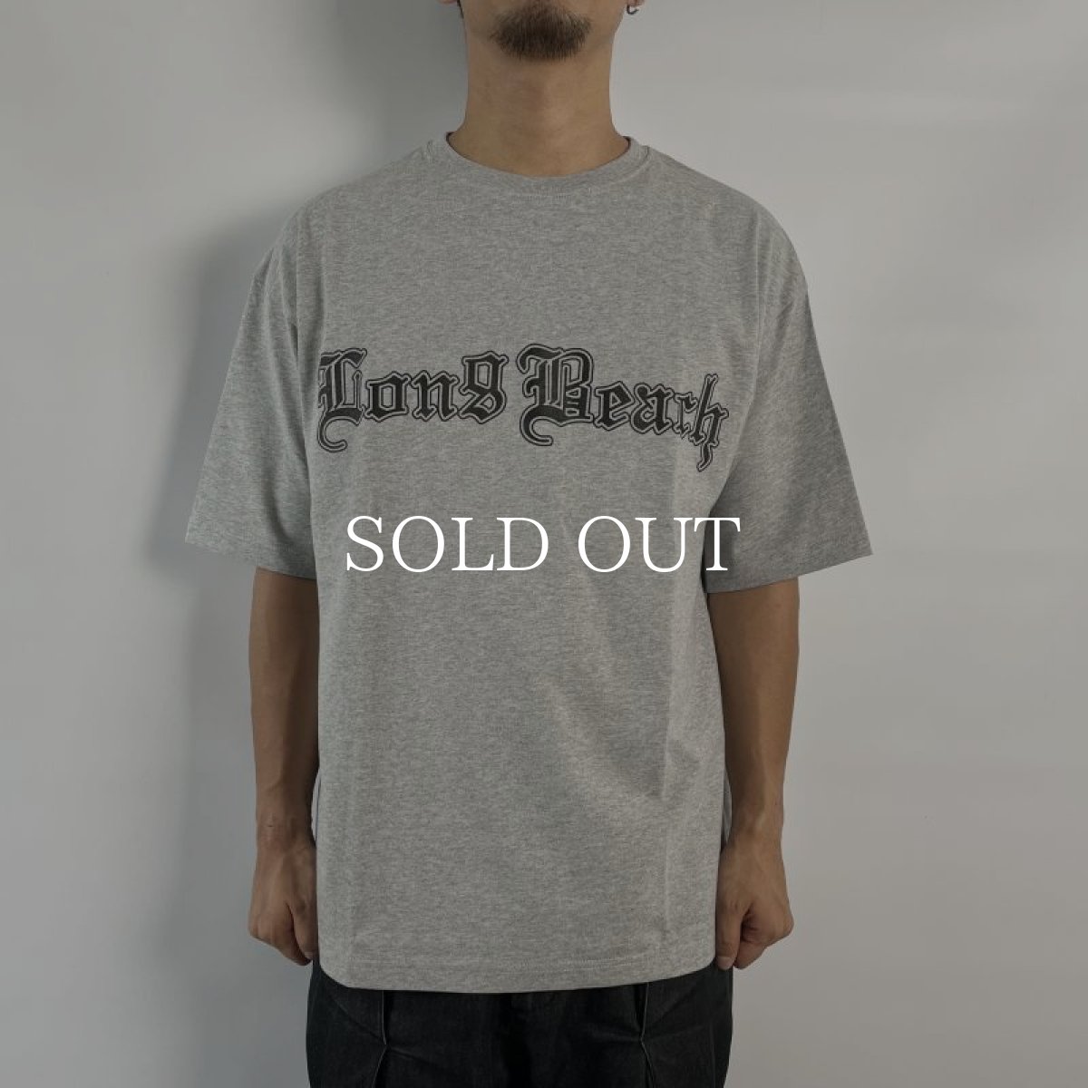 画像4: CUTRATE  LONG BEACH CA LOGO DROPSHOULDER S/S -T-SHIRT (MIX GRAY) (4)