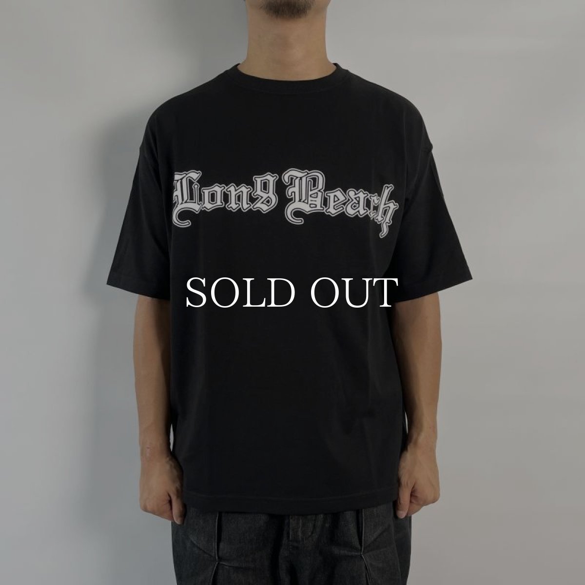 画像4: CUTRATE  LONG BEACH CA LOGO DROPSHOULDER S/S -T-SHIRT (BLACK) (4)