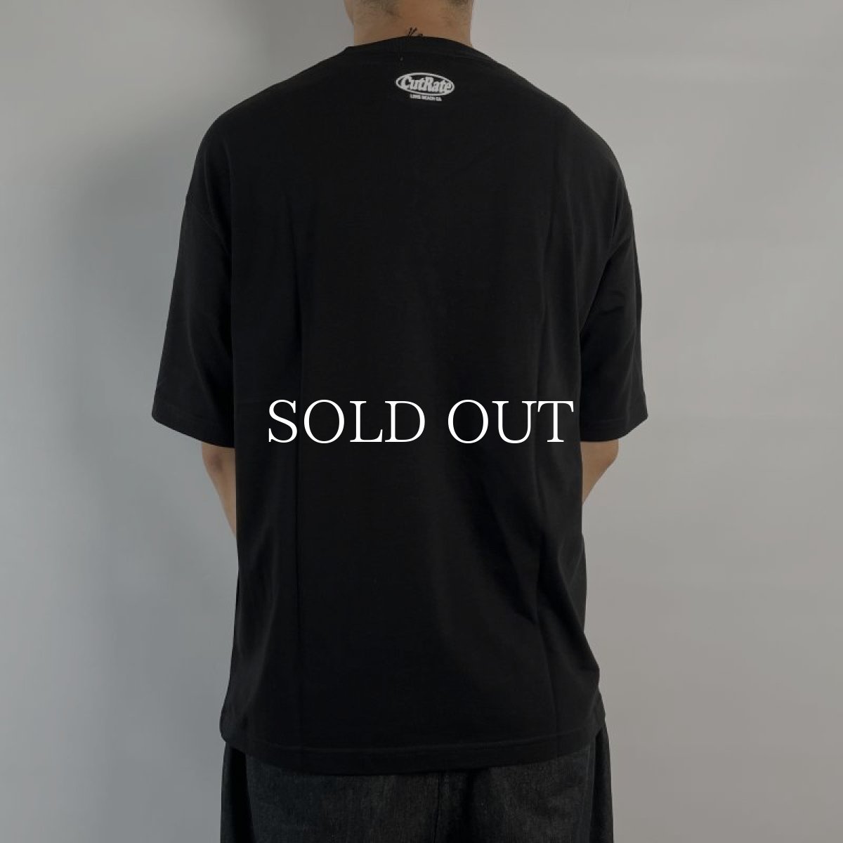 画像5: CUTRATE  LONG BEACH CA LOGO DROPSHOULDER S/S -T-SHIRT (BLACK) (5)